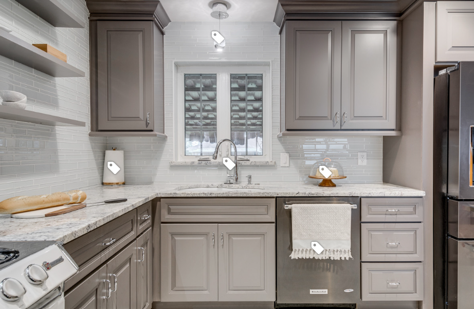 Misty Gray Raised Panel Wood Grain Quality Kitchens For Less