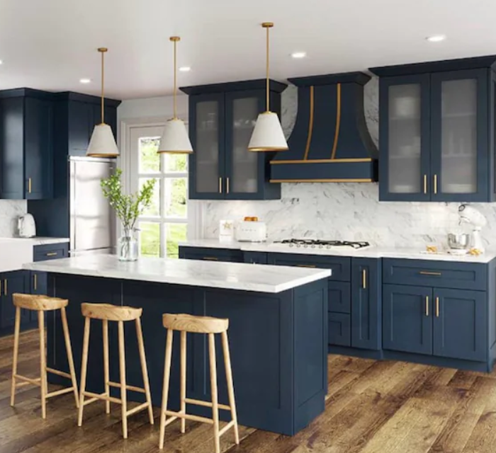 Blue Shaker| Navy Blue Kitchen| Blue Kitchen Cabinets – Quality Kitchens For Less