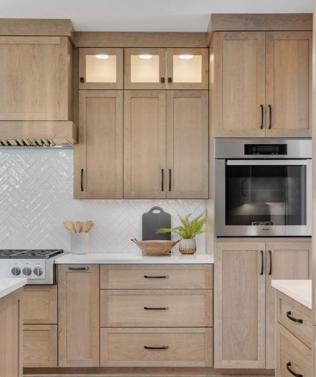 Natural Wood Grain Shaker Quality Kitchens For Less