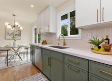 Thin Stile Green Shaker - Quality Kitchens For Less