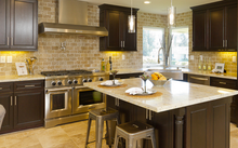Espresso Contemporary Raised Panel Door - Quality Kitchens For Less
