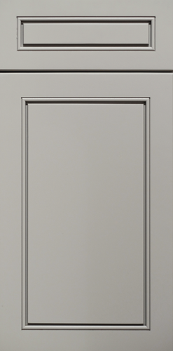 Gray Contemporary Raised Panel Door - Quality Kitchens For Less